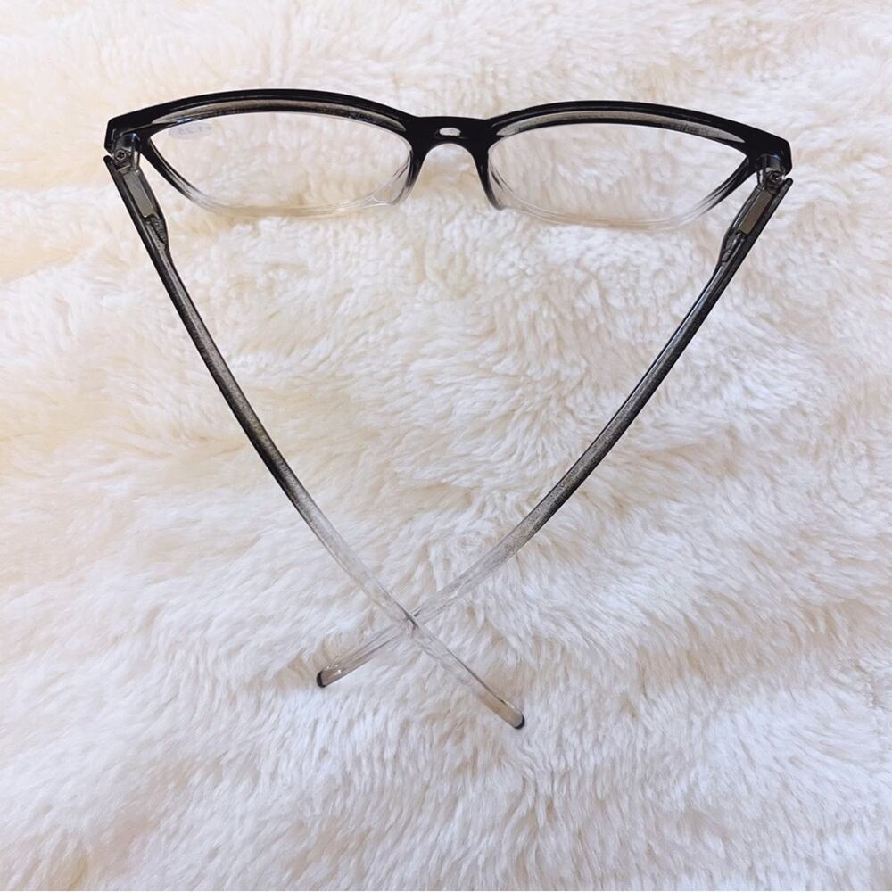 Emma Clear & Black Two Tone Reader Glasses - Picture 10 of 14